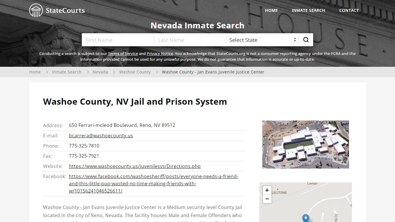 Washoe County - Jan Evans Juvenile Justice Center Inmate ...